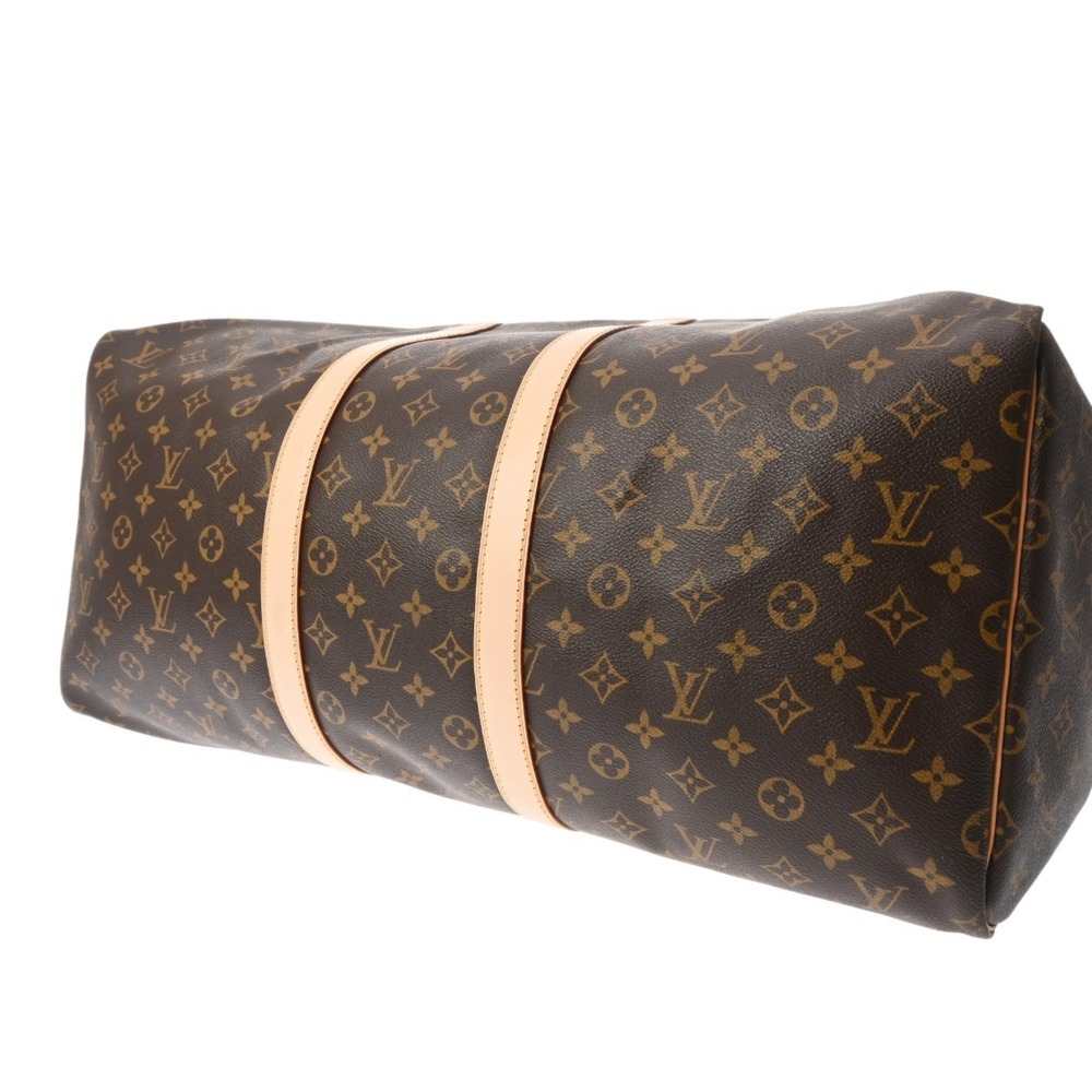 LOUIS VUITTON Brown Monogram Canvas Keepall 55 Boston Bag - Picture 6 of 11